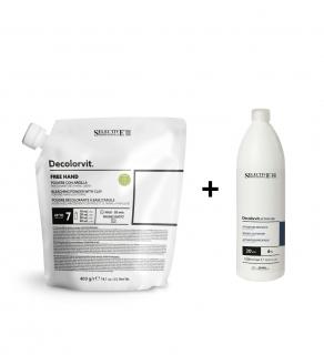 AKCE MĚSÍCE DECOLORVIT FREE-HAND 400g + DECOLORVIT ACTIVE USE 6% 1 000 ml ZDARMA