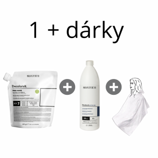 AKCE MĚSÍCE - DECOLORVIT FREE-HAND 400g - Melírovací/odbarvovací prášek pro techniku FREE-HAND, zesvětlí až o 7 tónů