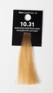 Demi permanentní barvení - GLOW LIQUID COLOR 60 ml Přelivy: 10.31 ASH GOLDEN EXTRA LIGHT BLOND