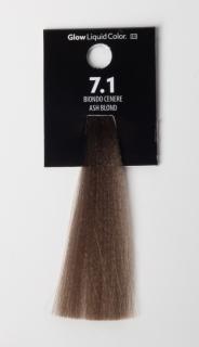Demi permanentní barvení - GLOW LIQUID COLOR 60 ml Přelivy: 7.1 ASH BLOND