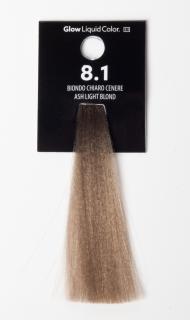 Demi permanentní barvení - GLOW LIQUID COLOR 60 ml Přelivy: 8.1 ASH LIGHT BLOND
