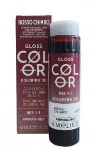 GLOSS COLOR Demi-permanentní barva na vlasy tón v tónu na bázi oleje s kyselým pH bez amoniaku - 60 ml Odstíny GLOSS COLOR: GLOSS COLOR ROSSO CHIARO…
