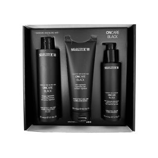 Sada na poškozené, tmavé i blond vlasy - ONCARE BLACK KIT (šampon+balzám+mléko)