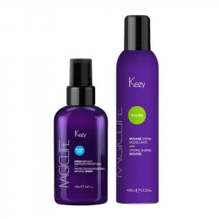 Výhodný set - Ochranný hydratační sprej + modelovací pěna - KEZY