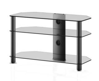 Neo 390 C-HBLK  černý stolek/ čirá skla