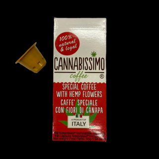 Cannabissimo - káva s konopnými květy - Nespresso Kapsle, 100 ks