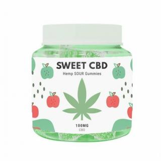 Sweet CBD Gummies bonbóny, Jablko, 100 mg CBD, 20 ks x 5 mg, 60 g