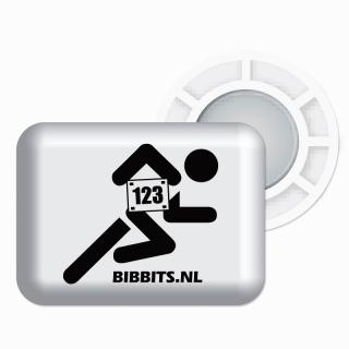 BibBits Magnetky pro uchycení startovního čísla - bílý běžec