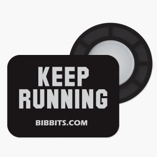 BibBits Magnetky pro uchycení startovního čísla - černé keep running