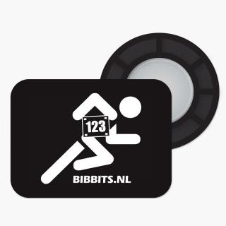 BibBits Magnetky pro uchycení startovního čísla - černý běžec