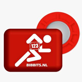 BibBits Magnetky pro uchycení startovního čísla - červený běžec