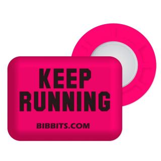 BibBits Magnetky pro uchycení startovního čísla - růžové keep running