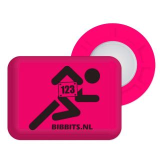 BibBits Magnetky pro uchycení startovního čísla - růžový běžec