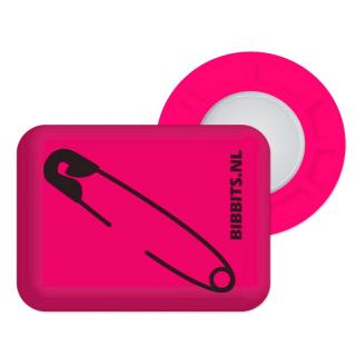 BibBits Magnetky pro uchycení startovního čísla - růžový zavírací špendlík