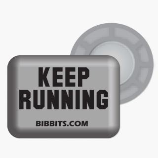 BibBits Magnetky pro uchycení startovního čísla - šedé keep running