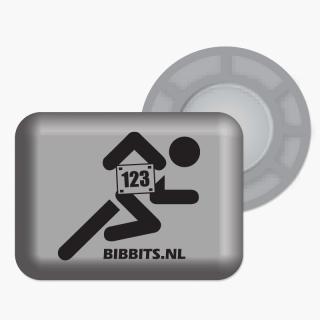 BibBits Magnetky pro uchycení startovního čísla - šedý běžec