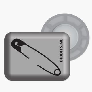 BibBits Magnetky pro uchycení startovního čísla - šedý zavírací špendlík