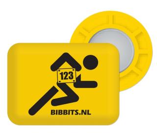 BibBits Magnetky pro uchycení startovního čísla - žlutý běžec