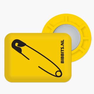 BibBits Magnetky pro uchycení startovního čísla - žluty zavírací špendlík