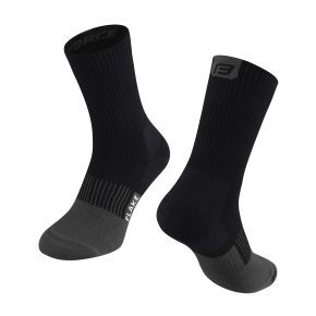 FORCE FLAKE - ČERNO|ŠEDÉ zimní ponožky Velikost: L/XL