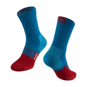 FORCE FLAKE - MODRO|ČERVENÉ zimní ponožky Velikost: L/XL
