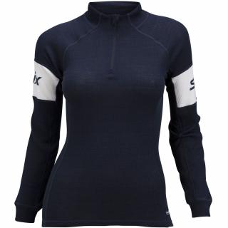 SWIX RACEX WARM BBODYWEAR HALFZIP LS W - DARK NAVY Velikost: L