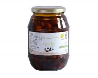 Černé olivy v extra panenském olivovém oleji, 550g
