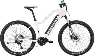 Horské elektrokolo Maxbike Torvi 27,5" BAFANG M300 17,5Ah 612Wh Barva: bílá + černá + tyrkys, Rám: 16,5"