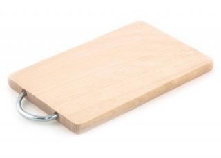 Dřevěné kuchyňské prkénko KOLIMAX - hranaté s kovovým držadlem, 23 x 14,5 x 1,6 cm