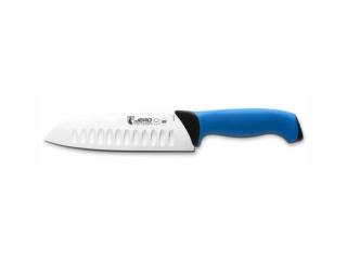 KOLIMAX Kuchyňský nůž JERO SANTOKU 18 cm/44 mm, rukojeť z modrého a černého elastomeru
