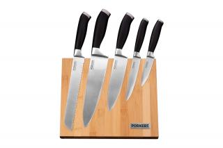 Sada nožů PORKERT EDUARD s bambusovým blokem, 5 ks