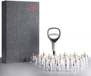 Hwato Deluxe Cupping Set, sada na baňkování, 24 ks