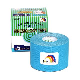 Temtex kinesio tape Tourmaline, modrá tejpovací páska 5cm x 5m