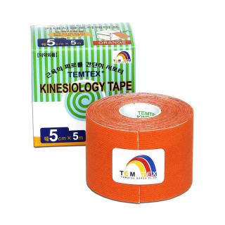 Temtex kinesio tape Tourmaline, oranžová tejpovací páska 5cm x 5m
