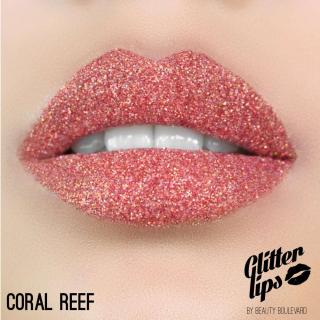 Glitter Lips, voděodolné třpytky na rty - Coral Reef 3,5ml