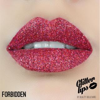Glitter Lips, voděodolné třpytky na rty - Forbidden 3,5ml
