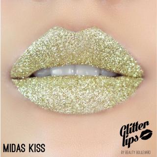 Glitter Lips, voděodolné třpytky na rty - Midas Kiss 3,5ml
