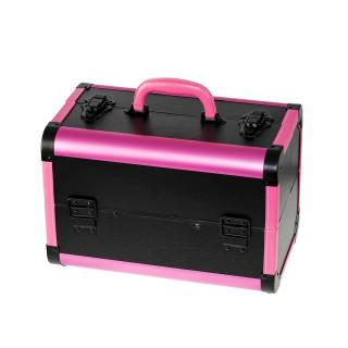 Kosmetický kufřík SENSE - leather, černo-růžový