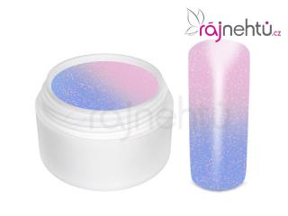 Ráj nehtů - Barevný UV gel THERMO - violet/pink glimmer - 5 ml