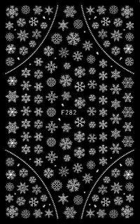 Samolepky Vánoce XL - sněhové vločky F282