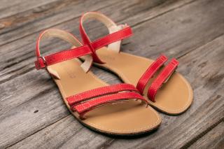 Barefoot sandály Lenka Summer - Red Velikost: 36