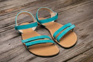 Barefoot sandály Lenka Summer - Tyrkys Velikost: 36