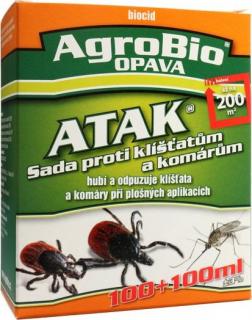 AgroBio ATAK - sada proti klíšťatům a komárům 100ml+100ml