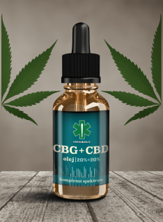 CBG + CBD konopný regenerační olej 20% + 20% - balení 10ml