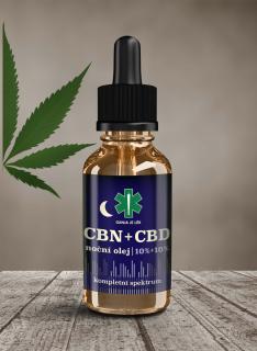 CBN + CBD konopný noční olej 10% + 10% - balení 10ml