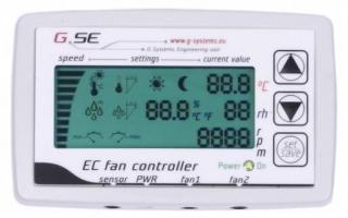 GSE Regulátor s LCD displejem pro 2 EC ventilátory