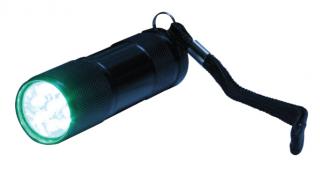 LED zelená ruční svítilna