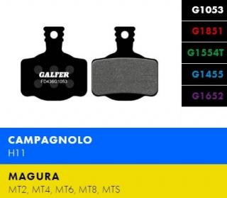 Brzdové destičky Galfer FD436 - Magura, Campagnolo Typ: Advanced