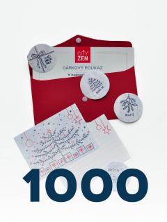 Dárkový poukaz 1000Kč ve vánočním balení – červená obálka
