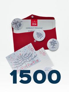 Dárkový poukaz 1500Kč ve vánočním balení – červená obálka